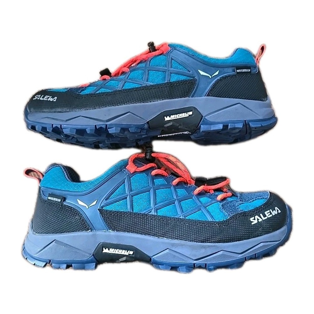 Salewa Michelin Shoe Junior Wildfire Size 4.5 Blue  Waterproof Hiking Kids